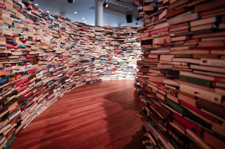 Illustration for article titled This is how you build a labyrinth out of 250,000 books